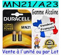 Pile alcaline MN21 Duracell - Blister de 2