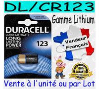 Pile CR123 / DL123A Duracell Lithium 3V Vrac