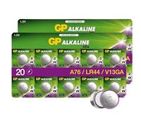Piles LR44 Bouton - AG13 - Lot de 20 | GP Extra | Batteries Alcalines LR 44 A76 - Longue durée et Haute Performance