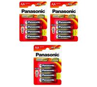 PILES LR6 ALCALINES BRONZE POWER AA 1.5V x10 PANASONIC