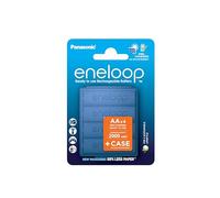 Piles Ni-MH eneloop AA/Mignon (4 pièces, Gaine Bleue), Rechargeables, Nouvelle capacité Min. renforcée 2000 mAh