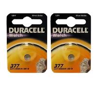 Piles Oxyde d'argent - Duracell - 377 - 1,55V - 2 pièces - SR626SW