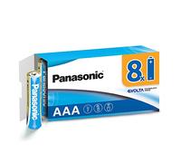 Piles Panasonic AAA EVOLTA Technology Inside, paquet de 8 piles alcalines, AAA Micro LR03, 1,5V, emballage sans plastique, pile fiable et performante