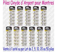 Camelion Piles pour montre SR41W SR43 SR44 SR54 SR57W SR58W SR59W SR60W SR63W SR66W SR69W