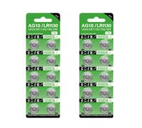 Piles pour montre télécommande de voiture 4/3/2/1 AG10, bouton LR1130, LR54SR1130, 189 pièces de monnaie électroniques 1,55 V