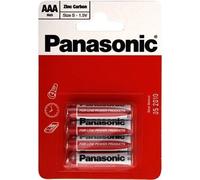 PILES R03 AAA SALINE CARBONE ZINC 1.50V x4 PANASONIC