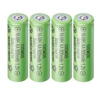 Piles Rechargeable AA NiMH 600mAh 1.2V Batterie Rechargeable Lot de 4 | CICMOD Rechargez la Batterie Accu Solar Batterie pour Produits Solaires