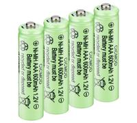 Piles Rechargeable NiMH AAA 600mAh HR03 1.2V Batterie Rechargeable Lot de 4 | CICMOD Piles pour Produits Solaires, électroniques Quotidiens