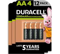 Piles rechargeables AA Duracell (Lot de 8 + 4 piles)