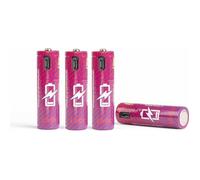 Piles rechargeables AA - LIVOO - TEC606 - 4 pièces - 1000 mAh - Recharge micro USB