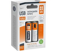 Piles rechargeables Colorway AAA 590mAh/ USB-C/ 1,5V/ 6pcs dans le pack