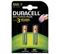 Piles rechargeables Duracell Recharge Plus 750mAh AAA HR03 1,2V Pack 4 unités