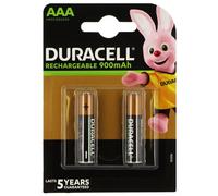 Piles rechargeables DURACELL Stay Charged LR03 (AAA) NiMH 900mAh Blister de 2 piles