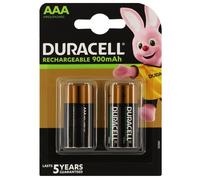 Piles rechargeables DURACELL Stay Charged LR03 (AAA) NiMH 900mAh Blister de 4 piles