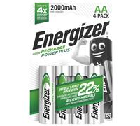 Piles rechargeables Energizer AA 2000mAh (x4) 8x11.5x1.5cm Gris