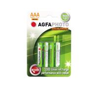 Piles rechargeables HR03 (AAA) NiMH 1.2 V AgfaPhoto 900 mAh 4 pièces - 131802756
