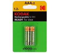 Piles rechargeables KODAK LR03 (AAA) NiMH 1000mAh Blister de 2 piles