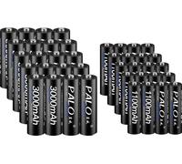 Piles rechargeables Ni-MH, 3000mAh AA, 1100mAh AAA ,20AA et 20AAA, 1,2 V