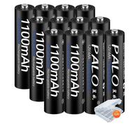 Piles rechargeables, Ni-MH, compatibilité étendue, lot de 12 piles AAA