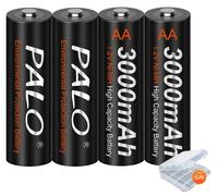 Piles rechargeables Ni-MH, longue durée, lot de 4 piles, 1,2 V