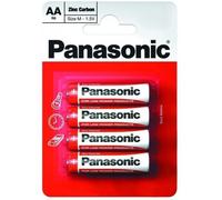 PILES SALINES R6 AA CARBONE ZINC 1.50V x4 PANASONIC