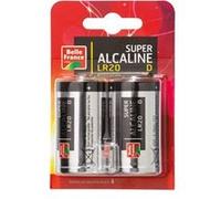 Piles Super Alcaline Belle France LR20 D 1,5 V - Blister de 2