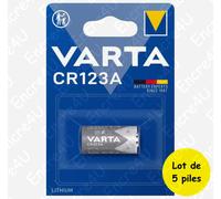 Piles VARTA Cylindres Lithium 3V 6V - Au choix : CR1/2AA CR2 CR123A 2CR5 CR-P2