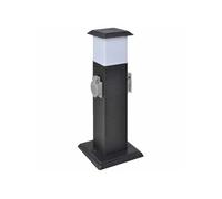 vidaXL Borne de jardin électrique 2 prises avec lampe
