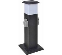 vidaXL Borne de jardin électrique 2 prises avec lampe