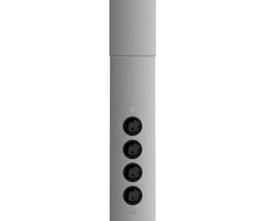 Pilier d'angle THEBO ST 3007 en acier inoxydable avec 4 emplacements