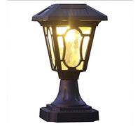 Pilier Solaire d'extérieur, imperméable, Applique Murale, luminaire décoratif d'extérieur, idéal pour Un Patio, Une Porte, Une Maison, Une Villa, Un ou Une Porte (Paquet de 2)