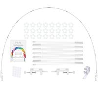 PILIN Kit d'arche de Ballons Support d'arche de Ballons réutilisable Blanc Ajustable pour Les Mariages, remises de diplômes, Anniversaires, décorations de Noël