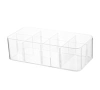 Pilipane Boîte de rangement transparente en plastique pour sous-vêtements, chaussettes, culottes, 8 compartiments, pour la maison, la chambre, le placard