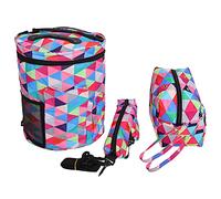 Pilipane Sac de Rangement de Fil en Tissu Oxford imperméable, Organisateur de Tricot de Grande capacité avec étui à Crayons pour Les Artisans Voyageurs à Usage Domestique Noir Gris Bleu