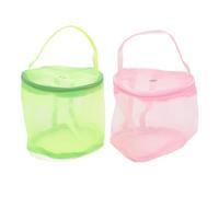 Pilipane Sac de Rangement de Fil Vide Sac à Tricoter en Maille 2 Pièces Organisateur de Boules de Fil Rondes Pliables avec Trou de Fil pour Crochets Accessoires de Couture Voyage Maison