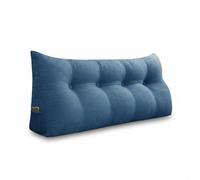 Pillow Palette Coussin de lecture triangulaire - Lin bleu (80 cm, 50 cm, coussin de lecture triangulaire - Lin bleu)