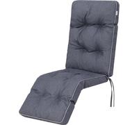Pillowprim coussin pour chaise de jardin Ilona - 160×50cm, résistant aux UV, pour fauteuil avec tabouret, bleu marine