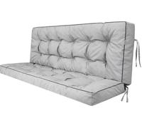 Pillowprim "Pola" coussin pour balancelle - 120x110cm - résistant aux intempéries & confortable, gris clair