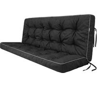 Pillowprim "Pola" coussin pour balancelle - 120x110cm - résistant aux intempéries & confortable, noir