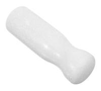 Pilon en Pierre Blanc, Tige de Broyage Ronde Ergonomique Cuisine | Prise Confortable et Usage Sûr, pour Ail, Épices et Préparation, Finition Blanche, Format Compact