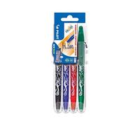 Pilot - 1 Etui Chevalet de 4 rollers FriXion Ball Pointe Moyenne 0.7 mm. Assortis Noir. Bleu. Rouge. Vert
