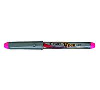 PILOT Lot de 3 Stylos plume Jetable V-Pen SILVER Pointe Moyenne Rose