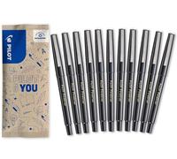 PILOT - 10+1 OFFERT Fineliner - Feutre Fin d'Écriture à Encre Liquide | Tracé Fluide, Précis et Homogène - Séchage Rapide - Noir - Pointe Moyenne (0,4mm)