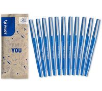 PILOT - 10+1 OFFERT Fineliner - Feutre Fin d'Écriture à Encre Liquide | Tracé Fluide, Précis et Homogène - Séchage Rapide - Bleu - Pointe Moyenne (0,4mm)