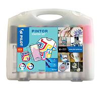 PILOT - 11 Pintor - Marqueur Peinture Multi-Surfaces - Couleurs Assorties | Marqueurs Multi-Surfaces à Base d’Eau, Séchage Rapide - Textile, Verre, Bois, DIY - 7 Pointes Fines et 4 Larges