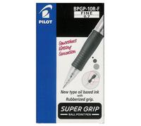 Pilot - 1533 - Stylo à bille à clipser Rouge Supergrip 0 7 mm (conf.12)