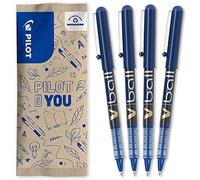 PILOT - 4 V-Ball 07 - Stylo Encre Liquide - Bleu - Pointe Moyenne (0,7mm) | Écriture Fluide, Précise et Légère - Séchage Rapide - Bleu - Pointe Conique Moyenne 0,7mm - Tracé 0,4mm