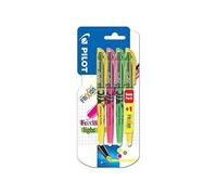 PILOT - Blister 3+1 FriXion Light - Surligneur - Jaune/Rose/Vert - Pointe moyenne