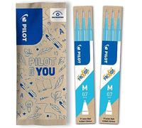 PILOT - 6 Recharges FriXion Ball - Effaçable - Turquoise - Pointe Moyenne | Encre Gel Effaçable - Compatible Stylos FriXion Ball et Ball Clicker - Turquoise - Pointe Moyenne (0,7mm)