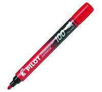 Pilot Pen – Marqueur permanent 100 – pointe ogive fine 1/4,5mm – résiste à l'eau – Rouge
